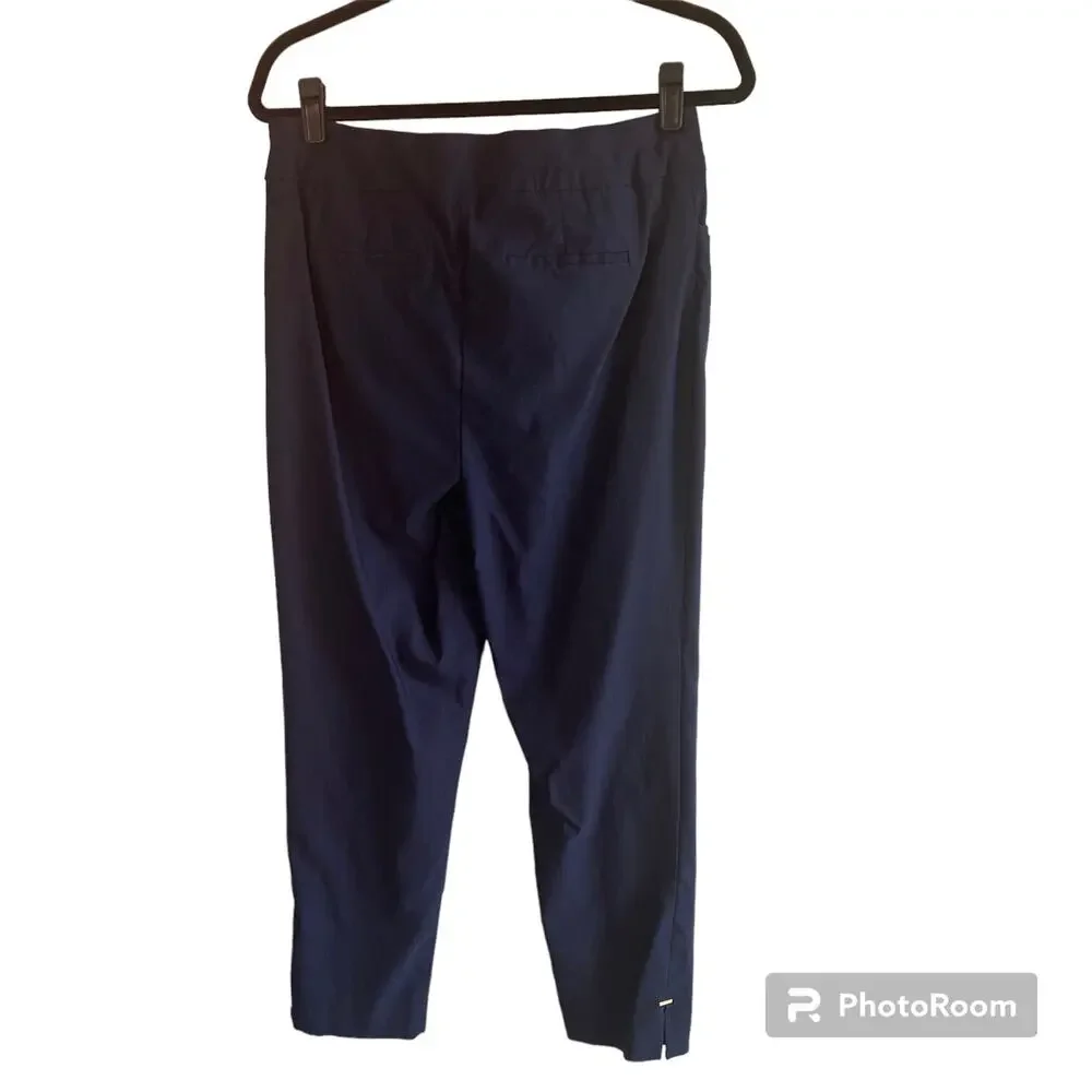 Chico's Navy blue with gold accent at ankle pants Size 2R /12R - Picture 2 of 9